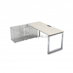 НСТЛ-О.994 Стол рабочий, прямолинейный три опоры, левый (1600*900*750) рис3