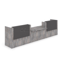 1КРС-КЛ.009.1 Комплект Ресепшн с фартуком HPL 4232-901-1149 с подсветкой_Basalt_Графит матовый рис3