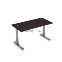 2MLK.089 Стол рабочий, прямолинейный с кабель-каналом (1400-800-750) венге_алюминий матовый рис4