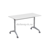 8СР.108-S Складной прямолинейный стол Simple (1200-600-750)_белый_алюминий матовый рис1