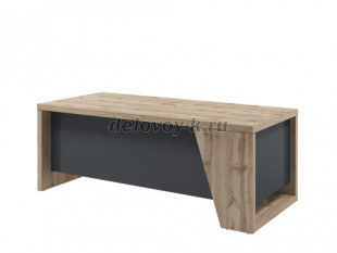 T-120 пр Стол руководителя прямой. Опора со скошенным элементом с правой стороны стола рис1