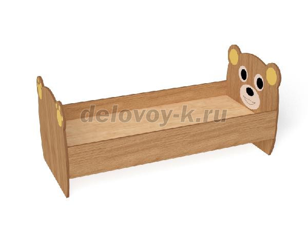 Кровать ЛДСП Мишутка с рисунком, 1200*600 (КР-003-Р) рис1