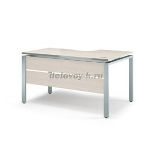 Стол письменный эргономичный с царгой на металлокаркасе V-1.5.2М_R 1400*700*750мм рис1