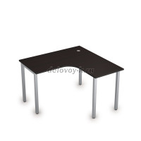 2М.129 Стол криволинейный прав. (1200-1200-750) венге_алюминий матовый рис4