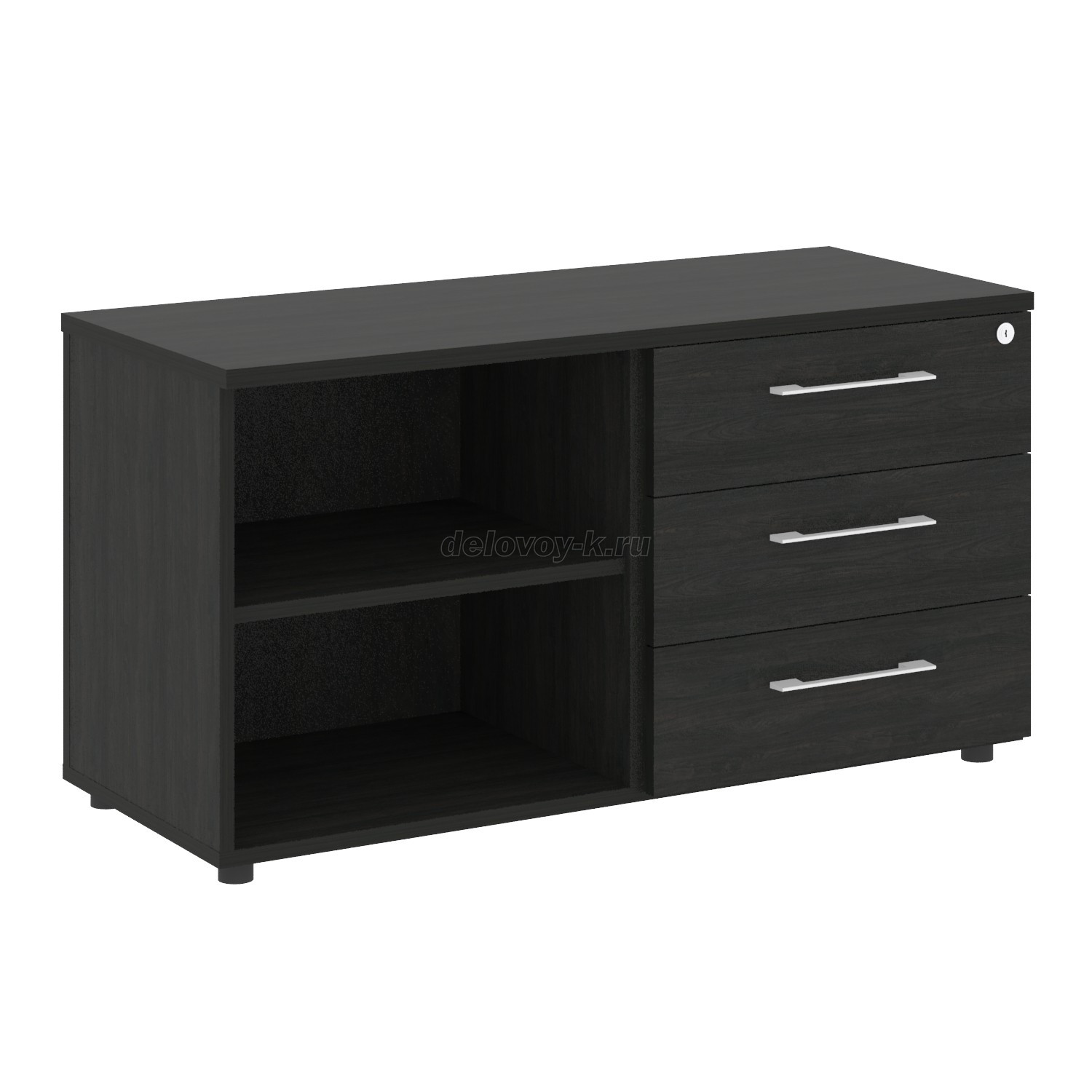 Тумба стационарная 3 ящика + открытая секция 1096*450*580  LT.TS-2 фото