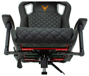 Кресло игровое KNIGHT OUTRIDER экокожа ромбики, подголовник, крестовина металл рис2