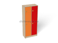 Шкаф 2-секционный с антресолью на цоколе рис1