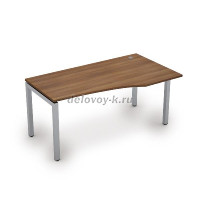 6М.521 Стол криволинейн.прав (1600-900-750) Шамони темный_Алюминий матовый рис1