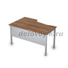 2МК.123 Стол криволинейный прав. (1400*900*750)|шамони темный/алюминий матовый
