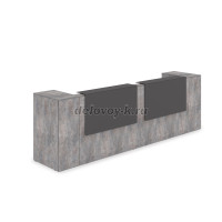 1КРТ-КЛ.005 Комплект Ресепшн с фартуком HPL 3632-751-1149 без подсветки_Basalt_Графит матовый рис3