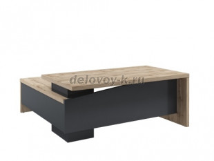 T-18пр.0000 Стол руководителя с опорной тумбой (справа). Столешница 1800*1000. Без блока розеток рис1