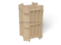 Тумба для полотенец 2-х ярусный (40 мест), 750*750*1250 (каркас дуб) рис1