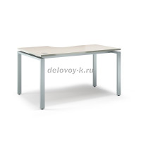 Стол письменный эргономичный на металлокаркасе|сосна карелия рис1