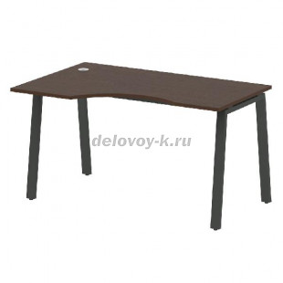 Стол криволинейный левый на А-образном м/к 1400*900*750  БА.СА-2 Л рис1