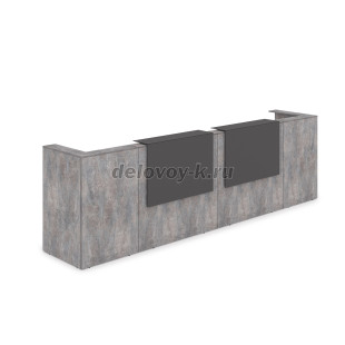 1КР-КЛ.202.1 Комплект Ресепшн с фартуком HPL 3854*749*1149 с подсветкой рис3