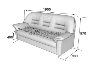 Диван 3-местный Премьер P3-2 рис2