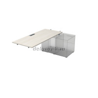 СПС.974 Стол рабочий прямолинейный для крепления на тумбу, средний (1600-700-750) ivory_алюминий матовый рис3