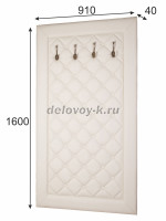 Вешалка в прихожую Оливия Н2 эко-кожа молочный_i рис3