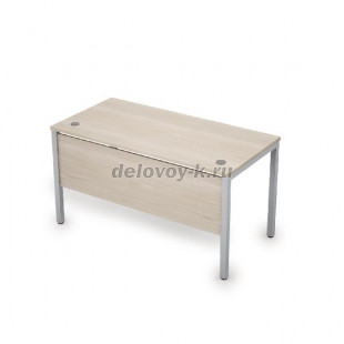6МД.064 Стол рабочий с экраном из ЛДСП (1600*600*750) (Шамони светлый/Алюминий матовый) рис1