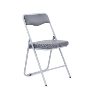 Стул складной Компакт Люкс, каркас серый, кожзам рис1