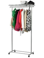 Вешалка напольная на колесах М 9 металлик_h рис1