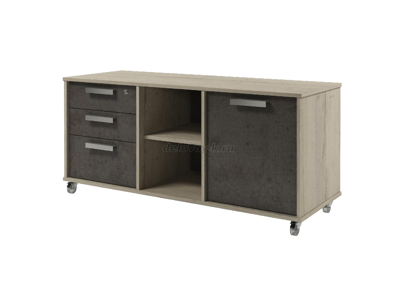 Z-292-1 Тумба греденция 3 ящика, ниша и дверь, подкатная фото