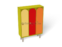 Шкаф 3-х секционный на металлических ножках, 900*320*1320 (разноцветный (ая), Вариант 11) рис1