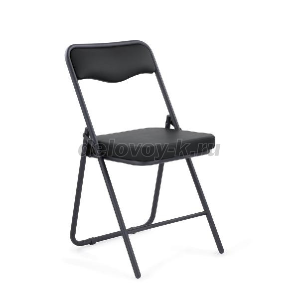 Стул складной Компакт Люкс, каркас черный, кожзам рис1