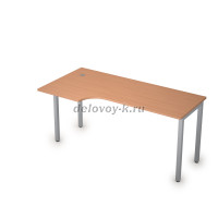 2М.143 Стол криволинейный лев. (1600-800-750) бук_алюминий матовый рис3