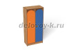 Шкаф 2-х секционный на цоколе, 600*320*1320 (каркас бук с разноцветными фасадами, Вариант 3)