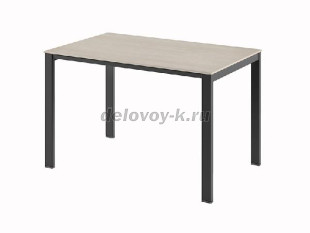 N-30 Стол одинарный на металлокаркасе без кабель-каналов. Использ. как брифинг и стол переговоров (Акация Морава/Антрацит) рис1