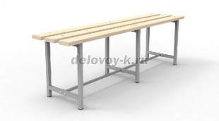 Скамья с деревянным настилом СТ-3/1200 с регулируемыми опорами 1200х350х475+10 рис1