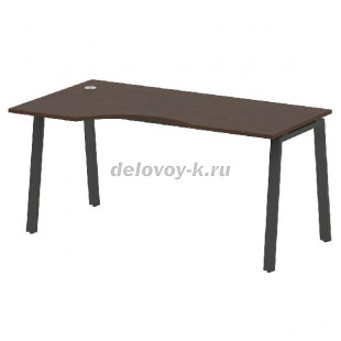 Стол криволинейный левый на А-образном м/к 1600*900*750  БА.СА-1 Л рис1