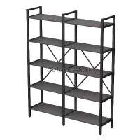 10СД.101 Стеллаж двойной (1560-400-2000)_graphit_Черный_1500 рис1