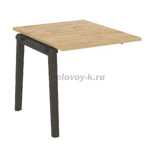 Проходной наборный элемент переговорного стола, опоры - массив дерева 780*980*750  OW.NPRG-0 рис1