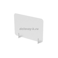 10ББО.605 Барьеры боковые оргстекло (600-4-500) Белый глянец_Алюминий матовый рис1