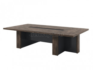 T-104 Стол переговоров на 8 человек. Под заказ, без центральной вставки (Дуб Бунратти) рис1