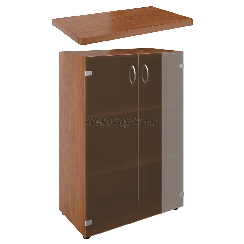 ФР-5.0+51.0+8.3+9.0 Шкаф широкий средний со стеклом с топом 800*450*1213 мм фото