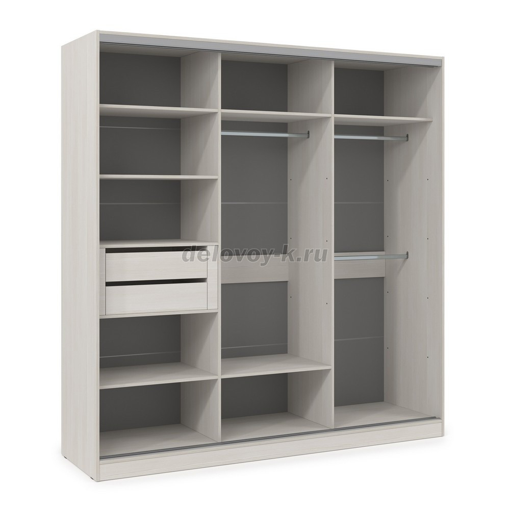 ШКЗЗЗ.24.6 Шкаф-купе 3-дверный Comfort (2398*600*2201) 3 зеркальные двери фото