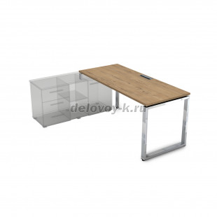 НСТЛ-О.994 Стол рабочий, прямолинейный три опоры, левый (1600*900*750) рис2