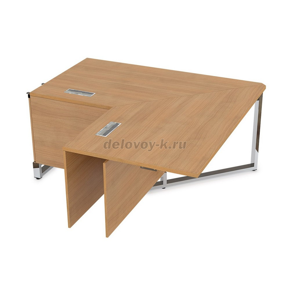 16СУС.184 Стол угловой бенч, средний модуль (1400/800*1400/800*750) фото