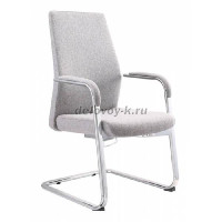 Кресло Бюрократ _JONS-LOW-V/CASHGREY на полозьях серый рис1