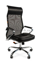 Офисное кресло Chairman    700    Россия     экопремиум черный/сетка н.м.|черный|1 рис1