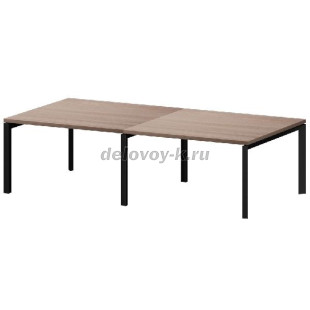 КТМ-28.14.38  Стол переговорный на металлокаркасе 2800*1400*750 (Темный шимо) рис1