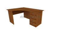 Стол письменный угловой с тумбой Ду-1.17пр (1600х1200х750) рис3