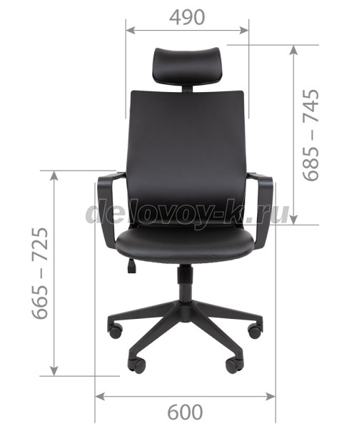 Кресло офисное CHAIRMAN 545 ЭКО экокожа рис2