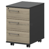 Тумба мобильная-подвесная правая KZT-61R Кронберг-Графит   _1000 рис1