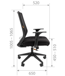 Кресло руководителя CHAIRMAN 555 LT сетка/ткань рис3