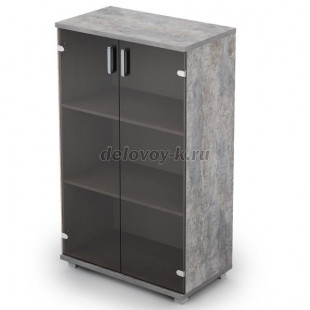 6Ш.017.3 Шкаф для документов средний со стеклом (800*450*1348) рис1