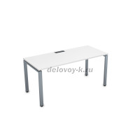 СРП-П.005.2 Стол рабочий, прямолинейный (1800-900-750) белый премиум_алюминий матовый рис4